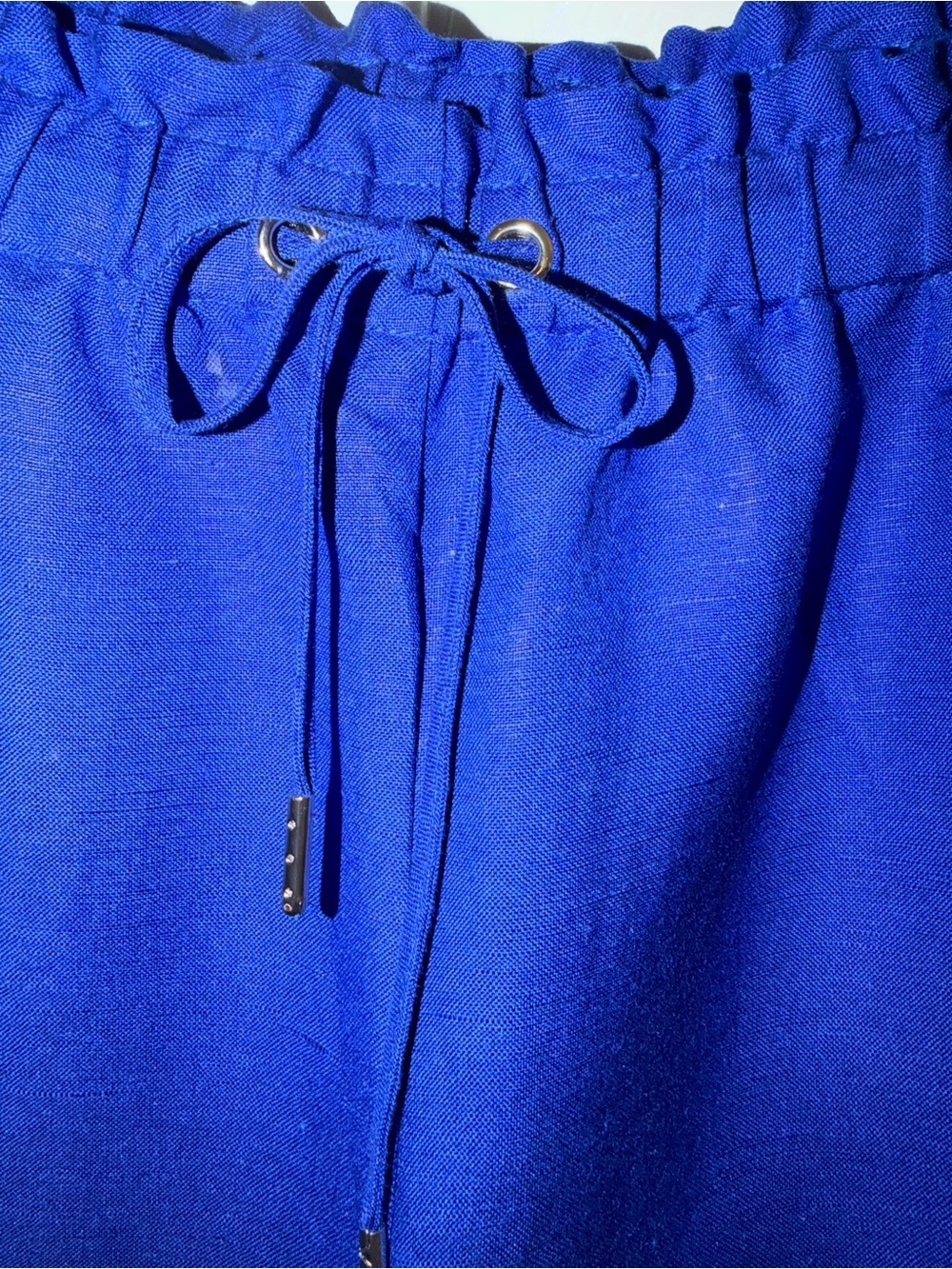 Anne Klein Royal Blue Drawstring Waist Track Pants